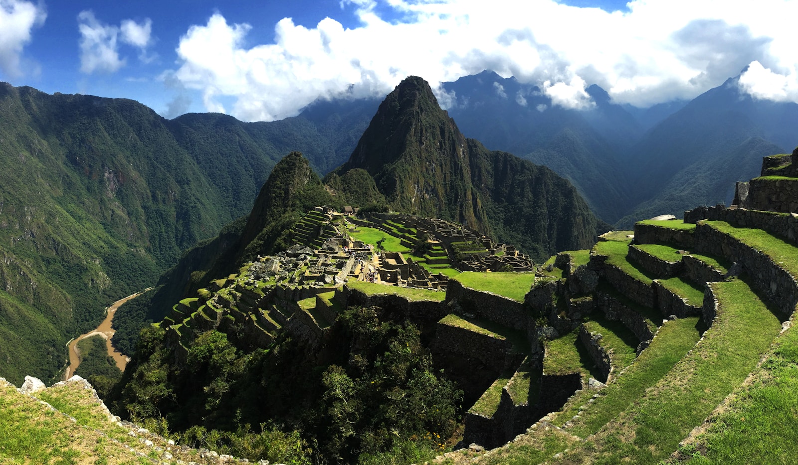Machu Picchu glowing above the Sacred Valley